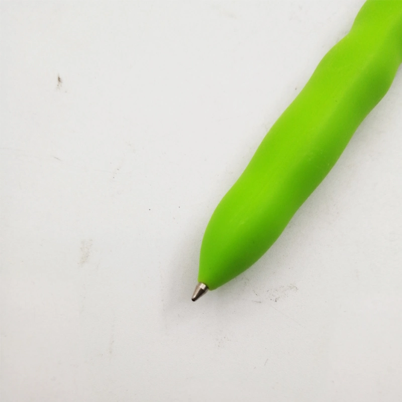 Novelty Cute Bean Shaped Ball Pen Plastic Pea Gel Pen