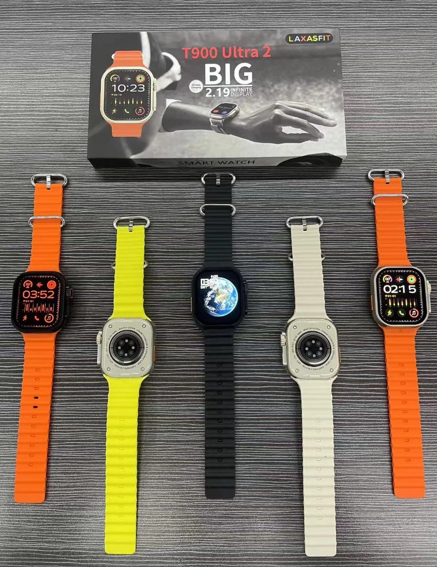 2024 Ultra Watch 8 9 T900 Ultra 2 T800 Ultra 2 función de gestos Deportes Smartwatch BLE Call 2,19 pulgadas inteligente Ver LAXASFIT APP