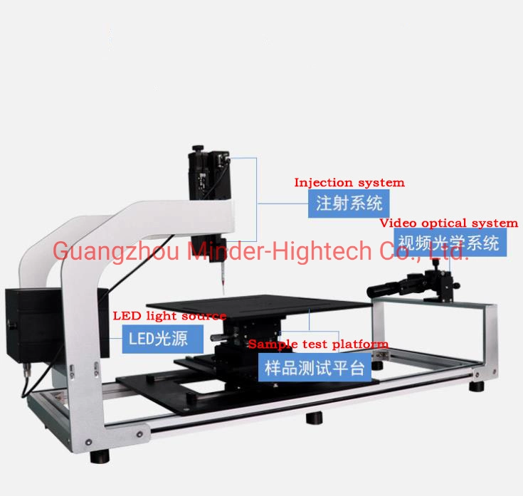 Large Platform Contact Angle Analyzer-Contact Angle Goniometer- Precision Contact Angle Measuring Instrument for Glass, Film