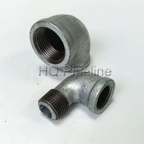 ASME B16.3 B16.14 BS En10242/143&1256 90 Elbows Malleable Iron Pipe Fittings