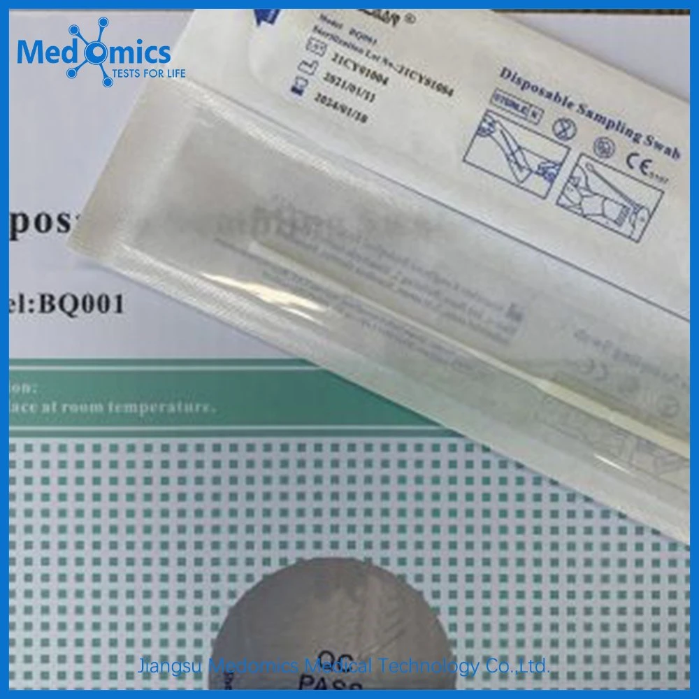 Medomics Medical Disposable Sterile Flocked Test Sampling Nasal Nasopharyngeal Swab