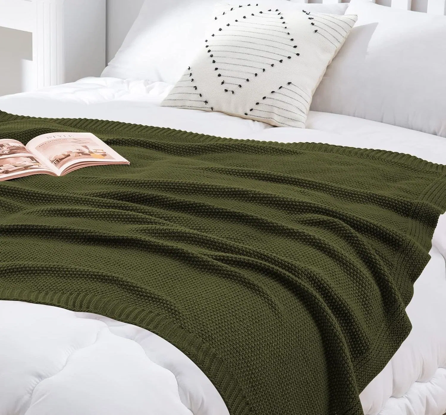 Factory Customization Polyester Knit Throw Blanket Weighted Knitted Blanket Home Textile