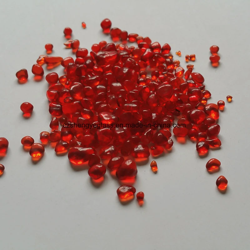 Ruby Red Color Luster Fire Glass Beads