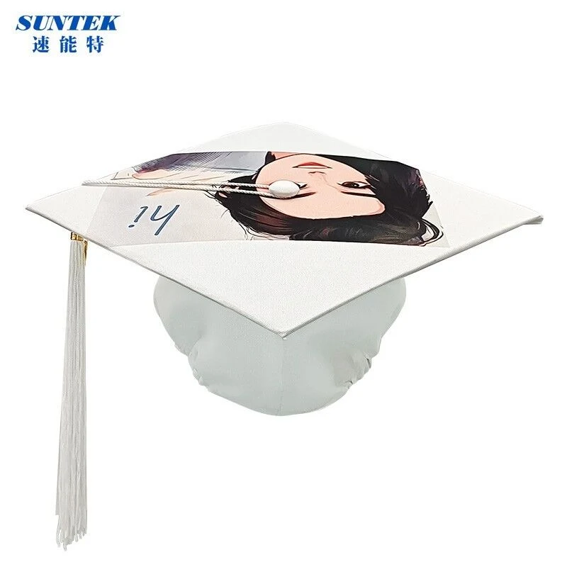 Sublimation Graduation Hat Polyester Adult Bachelor Sublimation Graduation Cap with Tassel