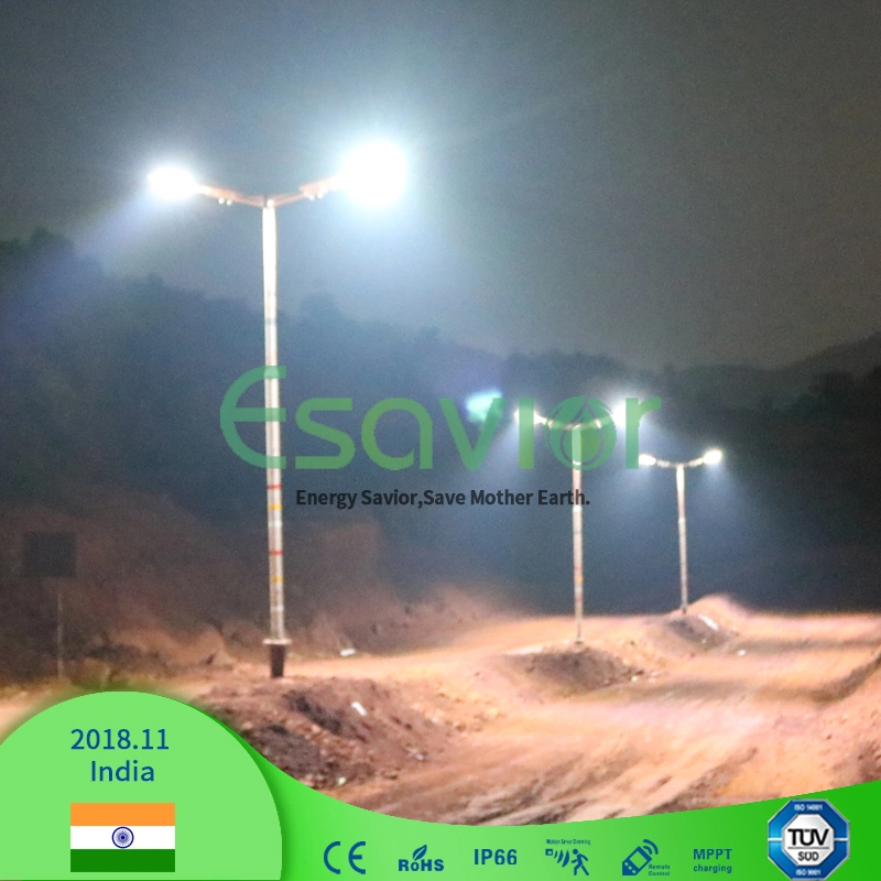 15W LED solar integrada a luz de alimentação da luz de Rua Jardim exterior lâmpada com bateria de lítio LiFePO4