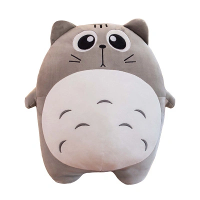 40cm Cute Soft Stuffed Animal Kawaii Inflatable Kids Toys Cute Peluches Nap Sleeping 3 in 1 Squishmallow with Blanket Plush Baby Toy Cat Pillow for Office