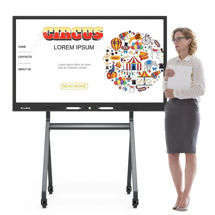 OEM ODM 4K OPS 32 43 50 Inch LCD Display Screen Smart Board Whiteboard Touch Interactive Monitor