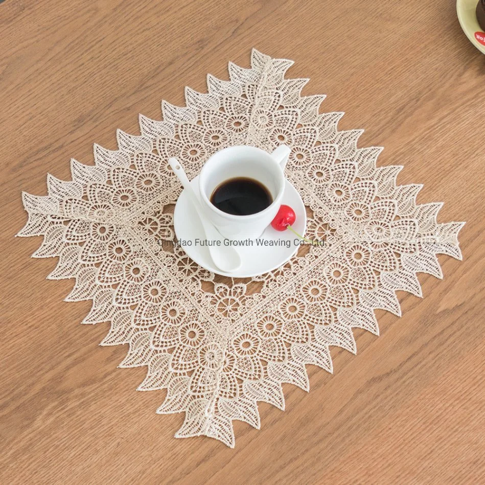 Elegant Simple Design Water Soluble Decorative Place Mat, Table Runner, Tablecloth