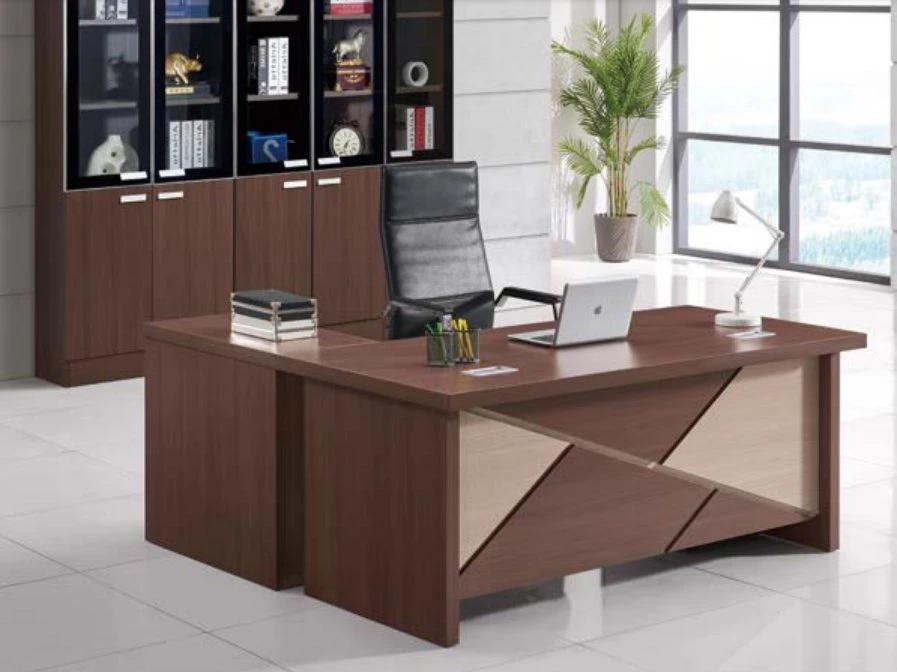 Mobilier de bureau moderne MDF Melamine Gestionnaire de bois Bureau exécutif