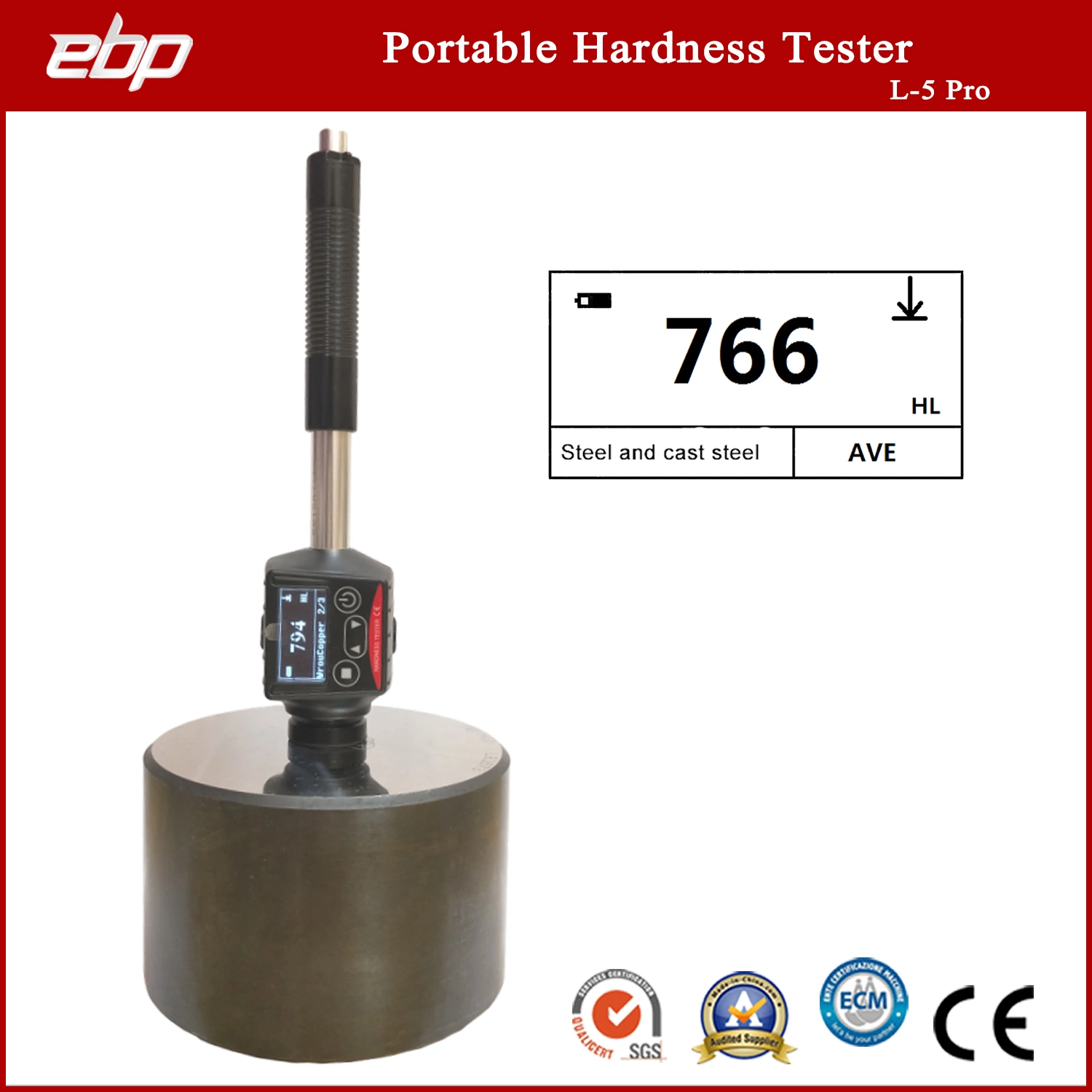 Compact Pencil Type Portable Digital Rebound Leeb Hardness Testing Equipment