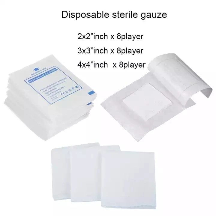 Mayorista/Proveedor suave médico 2X2 3X3 4X4 estéril o no estéril Gasa esponjas gasa Swabs