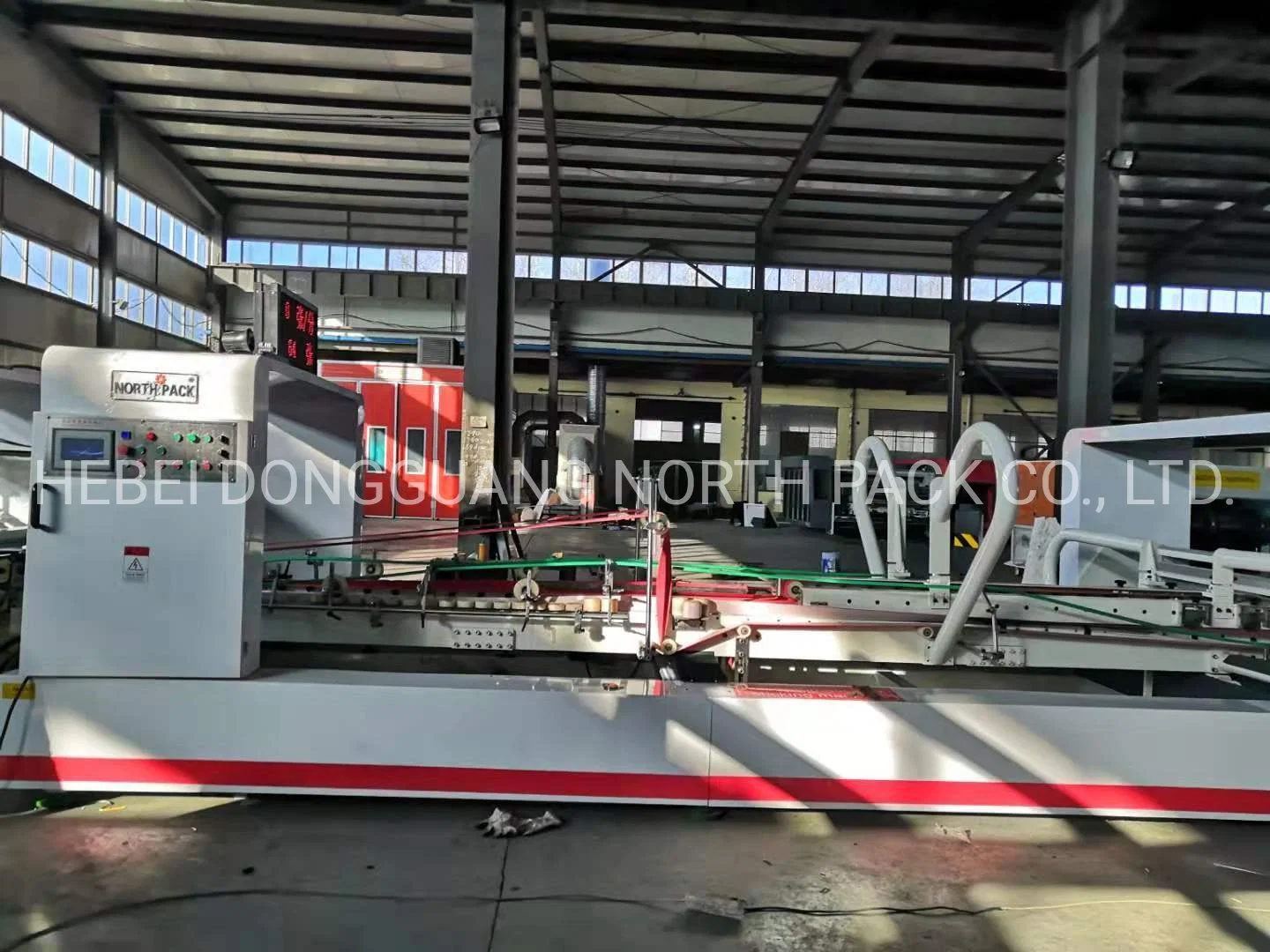 Automatic carton boxing making gluer bundler inline machine