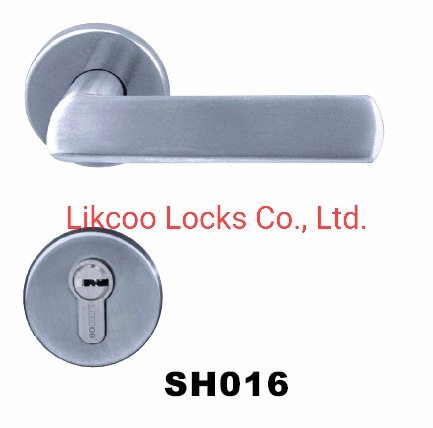 Stainless Steel Lever Cast Solid Door Handles for Metal Door (SH016)