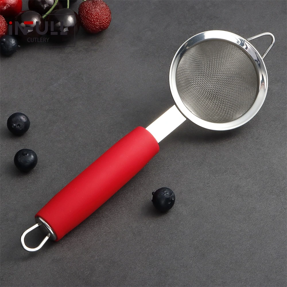 Stainless Steel Skimmer Spoon 8.8cm Mesh Food Strainer