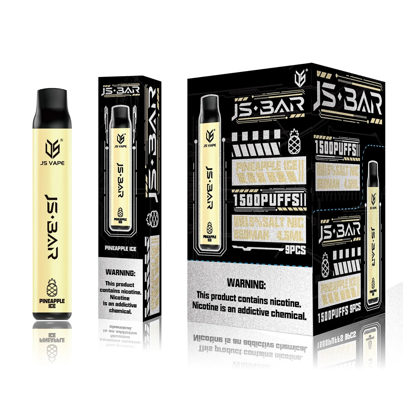 100% Original Js. Bar Ecig vaporizador personalizado 10 sabores Vape Pen