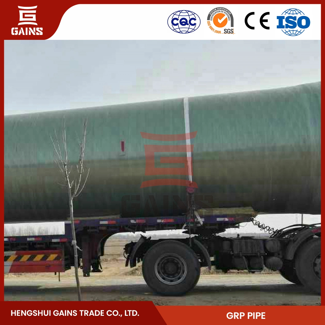 Gains High Quality FRP Pipe Fiberglass Rectangle Tube Factory GRP Tube China Fiberglass Reinforced Plastic FRP GRP Mortar Pipe