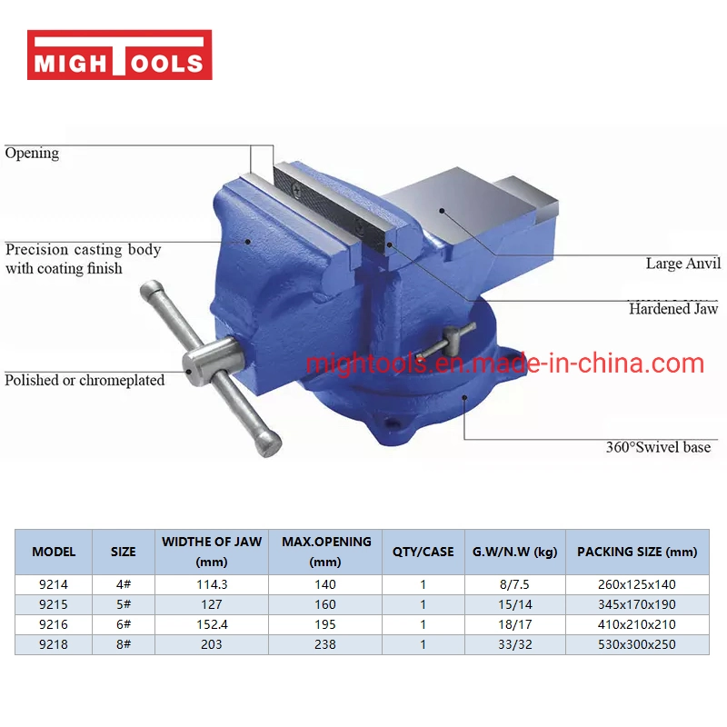 Heavy Duty Bench Vise for Workshop and Home