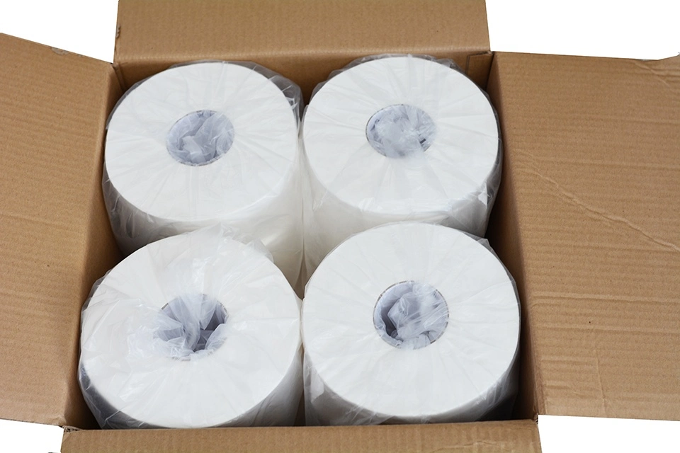 Venta caliente 3 capas de rollo de papel Papel Higiénico Jumbo de pulpa de madera virgen