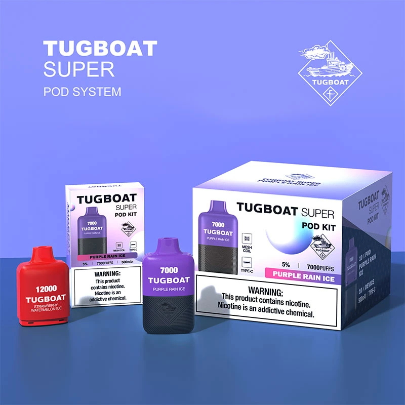 Tugboat Super Pod Elf Pen Kit 12000 Puff Bar Cigarette électronique jetable Obtenez des vapes en gros Je vape