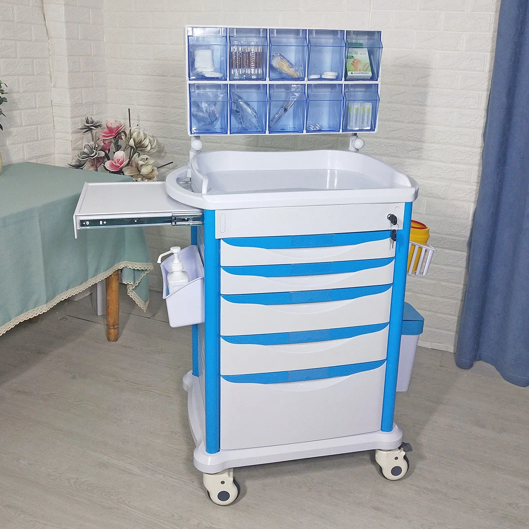 Hospital Multi-Fonction Lightweight ABS Plastic Anesthesia Trolley