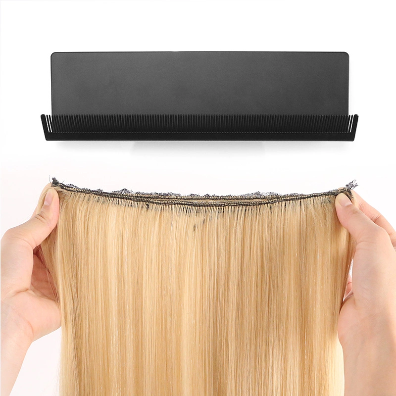 J004 New 2022 Custom Logo Art Movable 6D Hair Extensions Display Rack Wig Display Stand Hair Extensions Holder