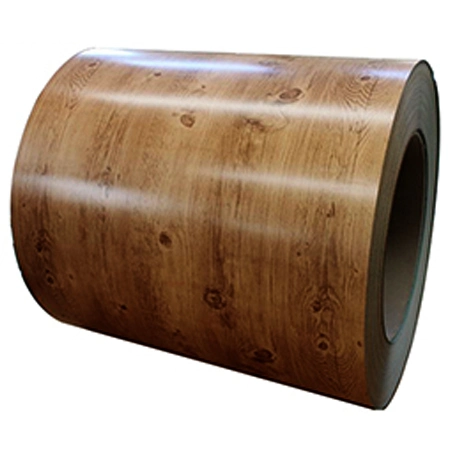 Wooden Design VCM Coated Steel VCM Steel Coil PVC Film Laminated Steel Sheet for Building Material