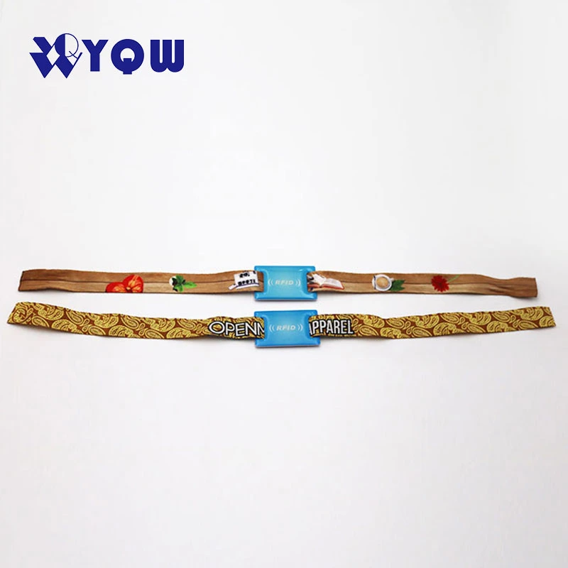 New Innovation Customized 13.56MHz PVC Card Woven RFID Wristband NFC Bracelet