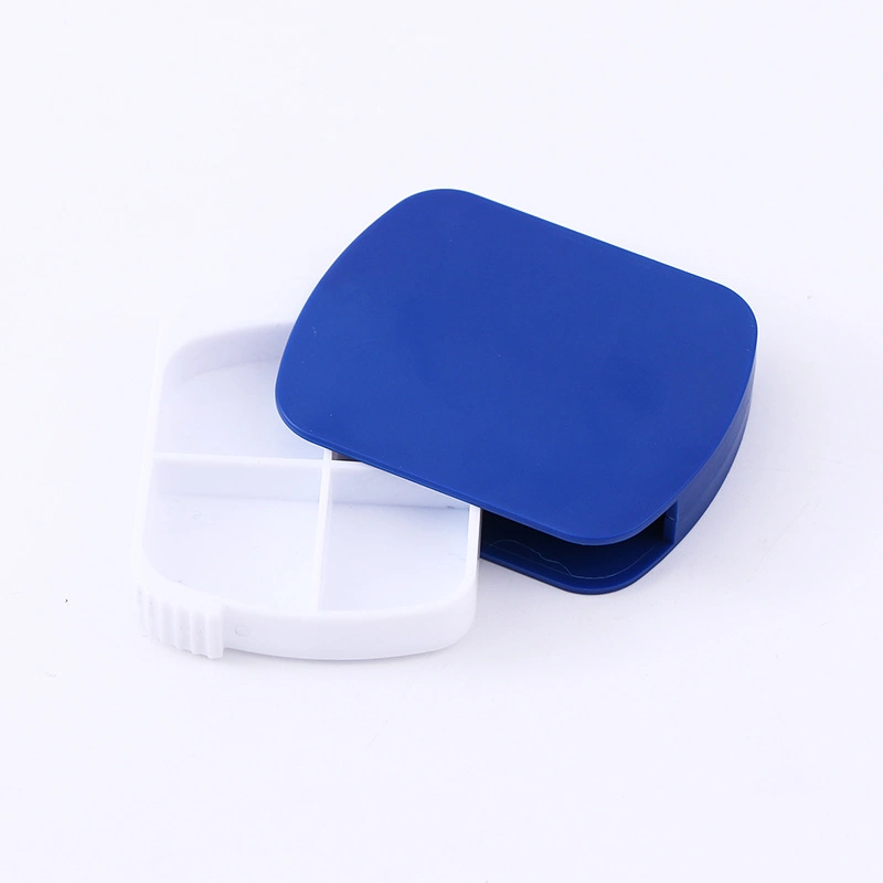 Promotion Gift Pill Box Sliding Model Pill Case 4 Compartments Plastic Pill Box