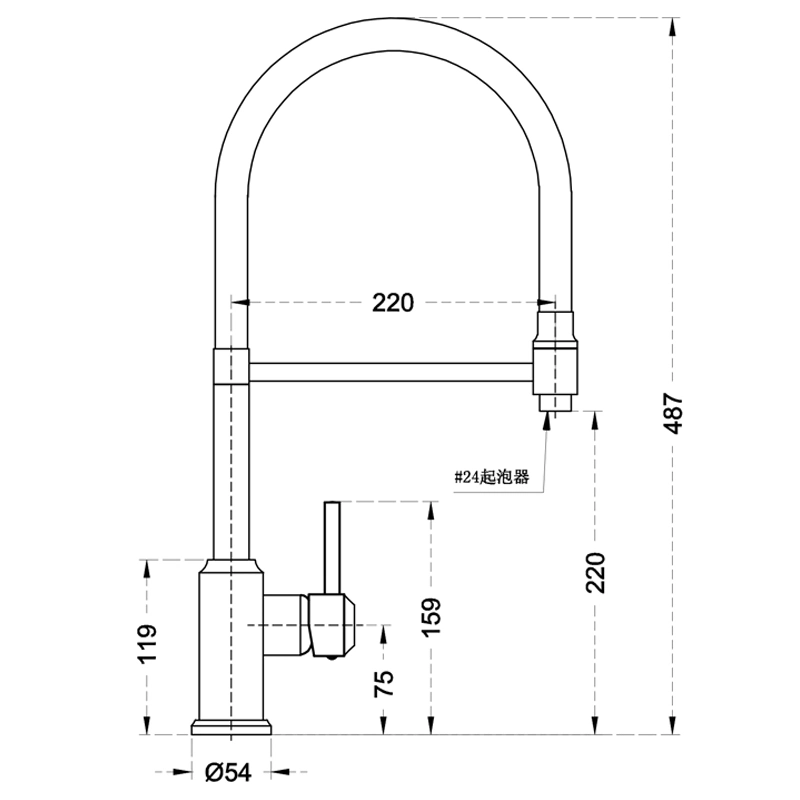 Distributor Sanitaryware Kitchen Pull out Mixer Faucet Tap