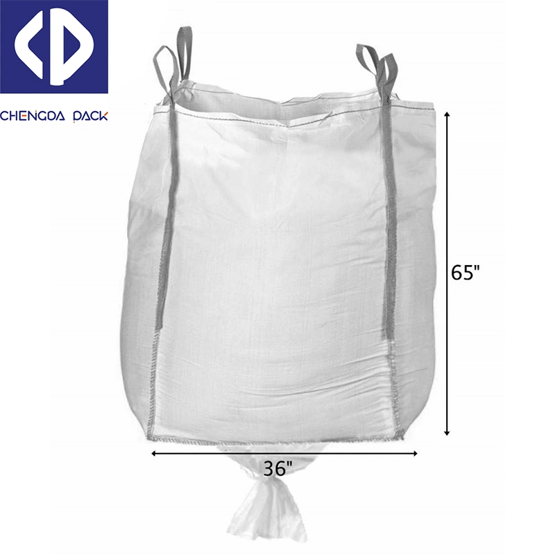 100% virgen 1000kg FIBC Polipropileno PP negro grueso tejido de sacos Jumbo grandes sacos a granel