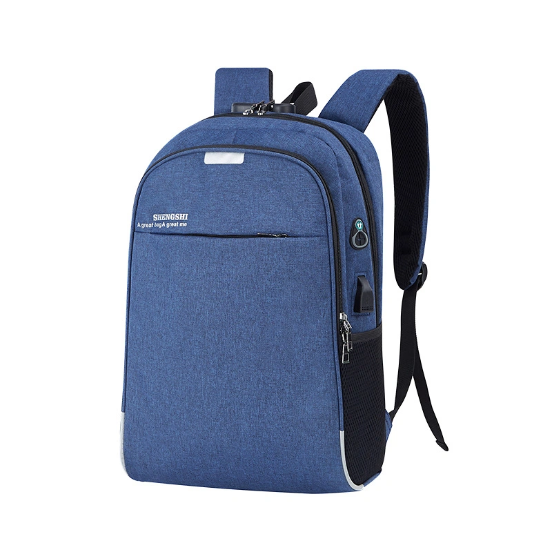 Computer Laptop Books College USB Headphone Jack Anti-Thief Brief Backpack Bag