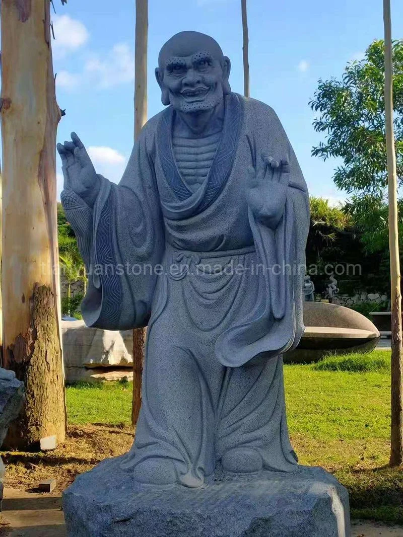 Tempel Weihen Buddhistische Religiöse Gegenstände Buddha Figur Skulptur Großer Granit Steinbildhauerei Der Achtzehn Statuen Des Heiligen Arhats