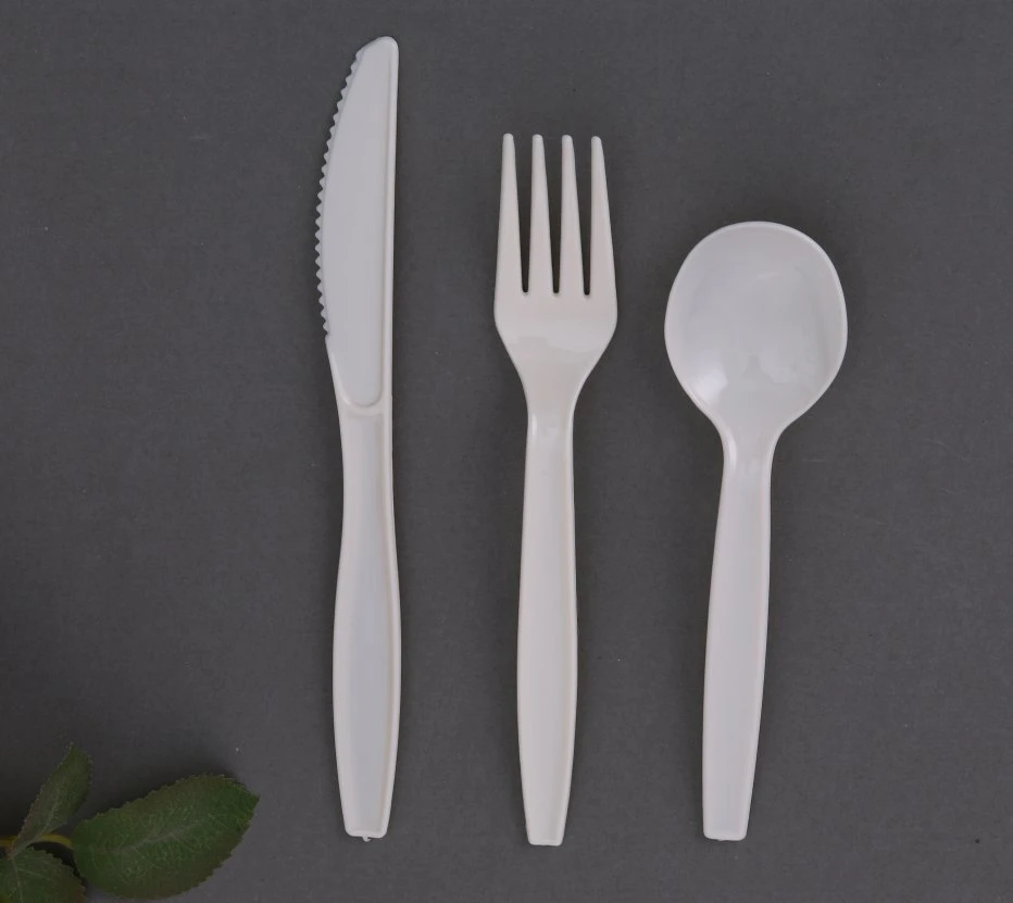 Disposable PS Cutlery Individual OPP Bag Packing High Quality Hot Sale Spoon Knife Fork Food Safety Manufacture Processing