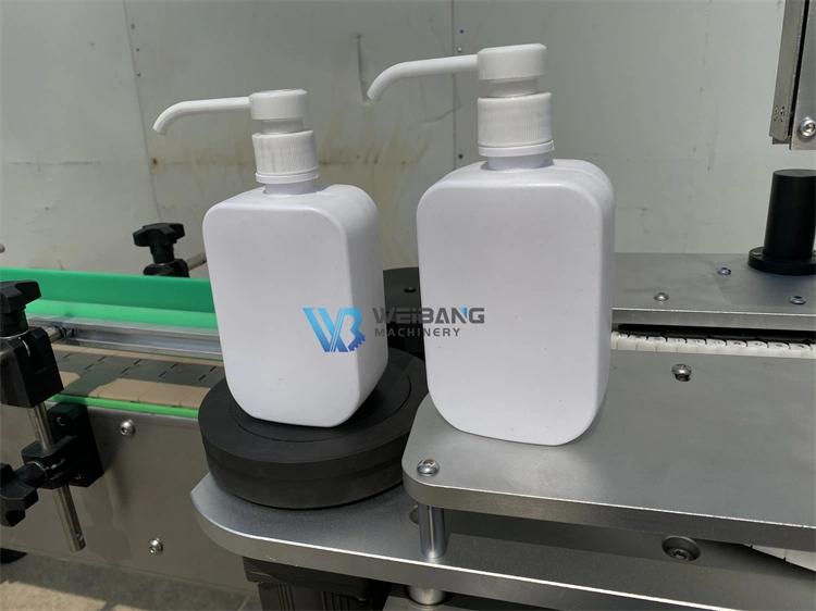 Automatic Adhesive Sticker Flat Surface Label Applicator Laundry Detergent Bottle Labler Double Sides Labeling Machine