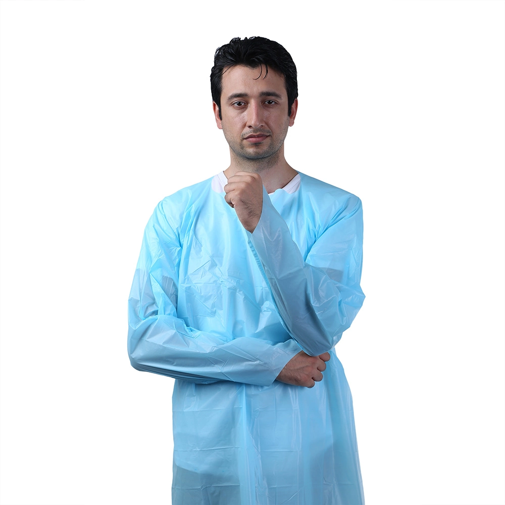 Isolation Labor Protective Disposable Plastic CPE Gown