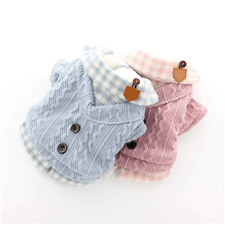 Best Selling Comfortable Cute Plaid Stitching Dog Clothes Pet Accessories Apparel