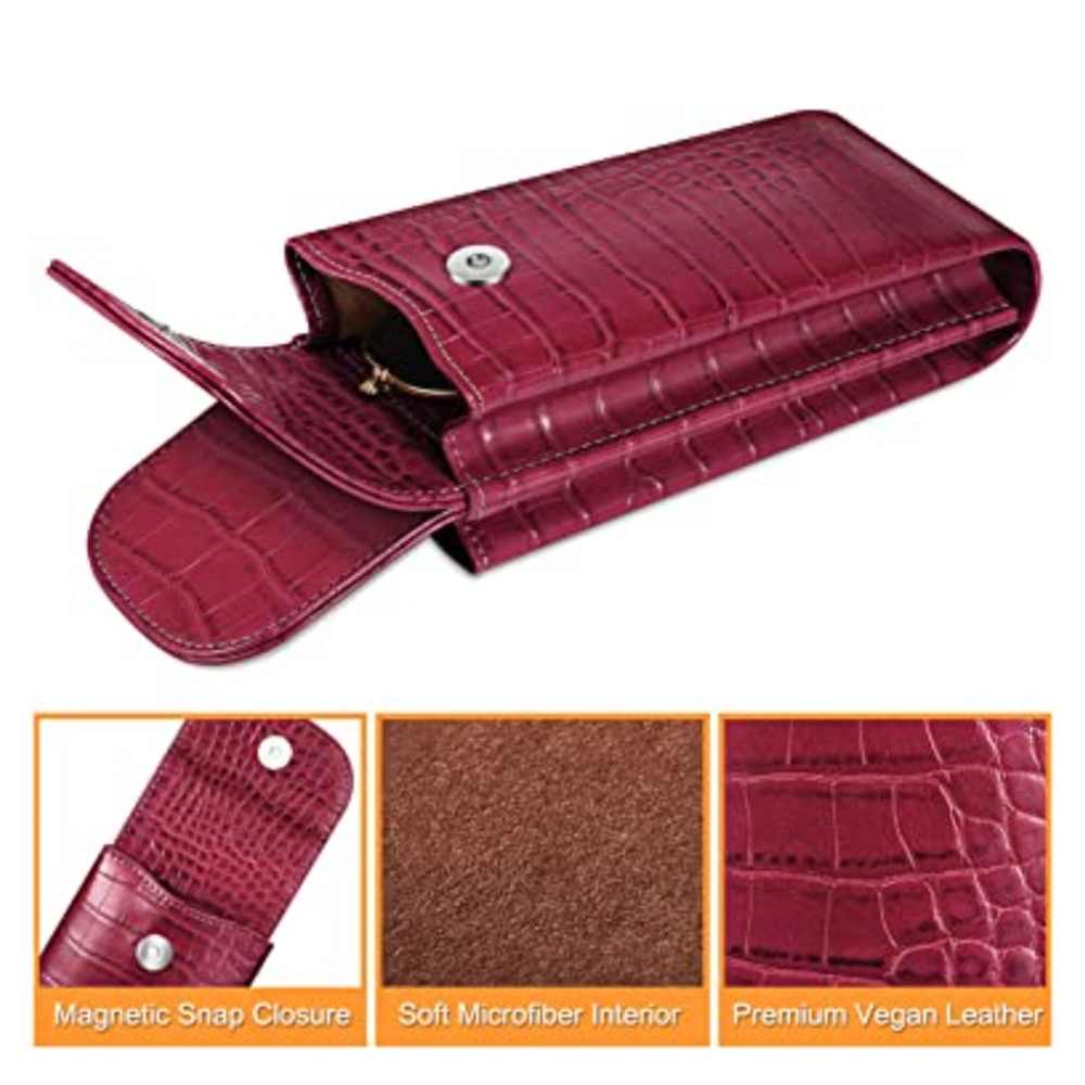 Gift Set Faux Leather Eyeglass Packaging Glasses Case Sunglasses Pouch