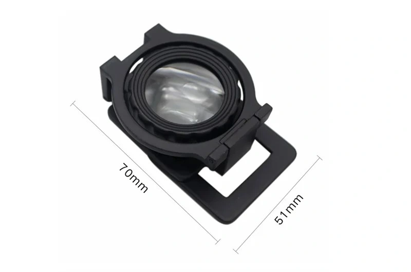 20X Double Lens All Metal Folding Optical Lens Cloth Inspecting Magnifier