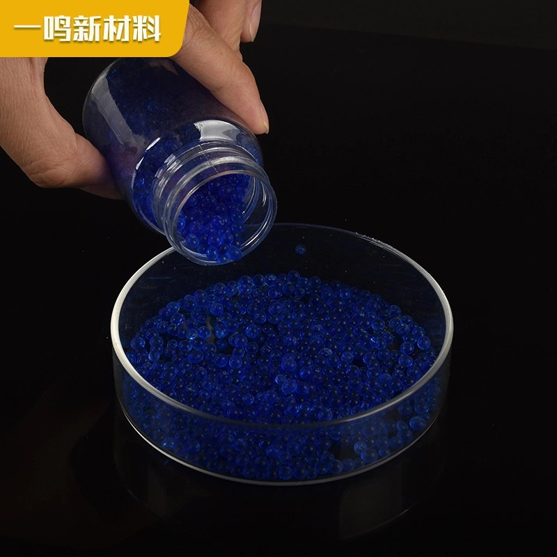 Sílica gel azul, grânulos de dessecante, sílica gel indicativa azul, volume Ou saqueta
