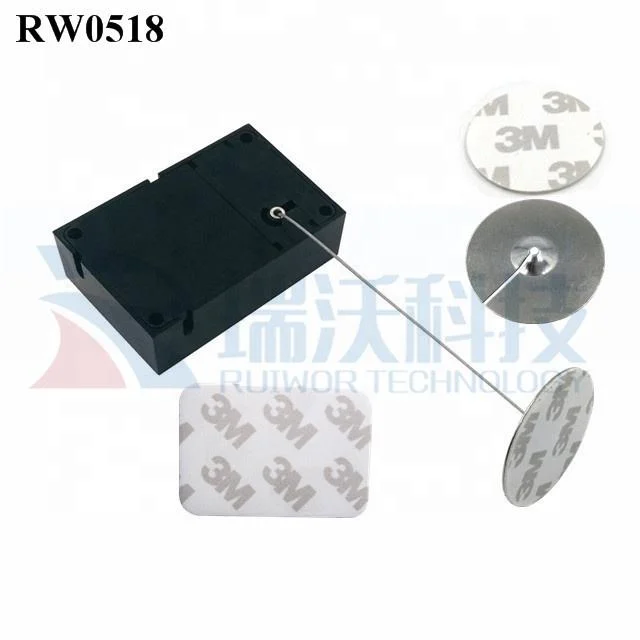 Anti Theft Pull Box Shaped with Metal Retractable Metal Security Tether Security Pull Box