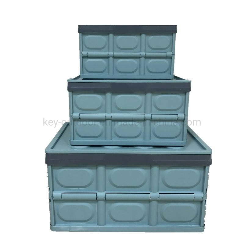 Plastic Foldable Storage Box Space Saving Collapsible Box Reinforced Handle Easy to Carry Multipurpose Portable Storage