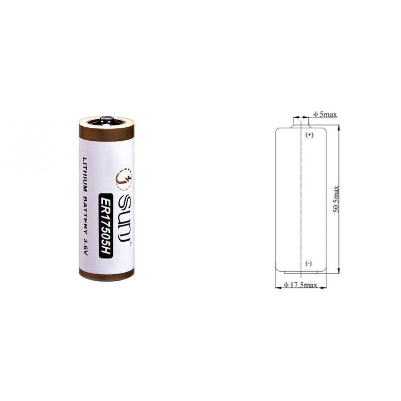 3,6V 3600mAh Er17505h nicht wiederaufladbare Lithium-Batterie mit hoher Kapazität für die Automobilindustrie Elektronisch