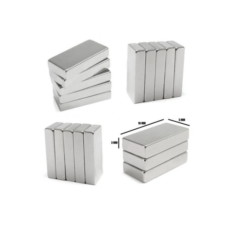 Custom Strong Rare Earth NdFeB Sintered Permanent Square Cube Rectangle Block Neodymium Magnets