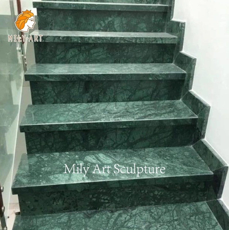 China Natural Stone Design Tiles Tread White Panda Marble Stairs