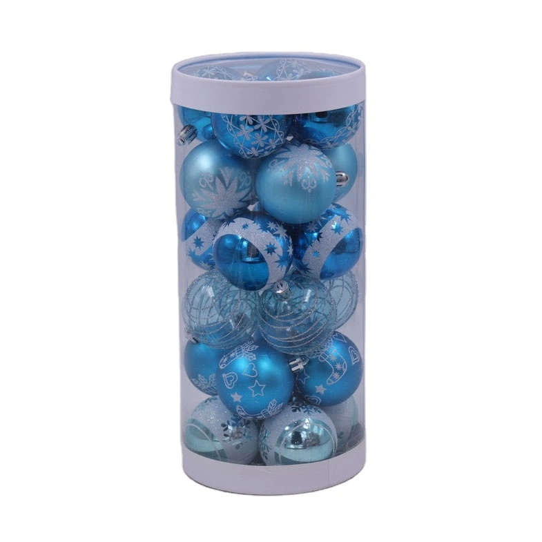 Christmas New Design Light Blue Christmas Ball in Gift Box