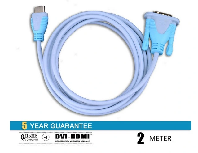 Gold-Plated HDMI to DVI Cable for HDTV PC Moitor LCD