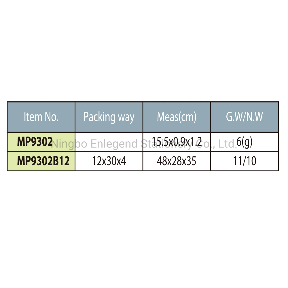 MP9302 transparenter PP Körper Schreibwaren mechanischer Bleistift mit Clip