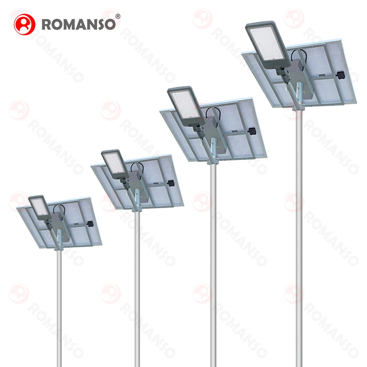 أضواء الشوارع الشمسية المدمجة IP66 رومانسو أو ضوء ODM الشمسي إضاءة البرج