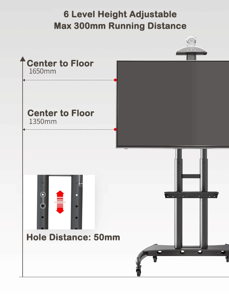 NB Ava1800-70-1p Mobile Workstation TV-Gerätewagen aus Aluminium