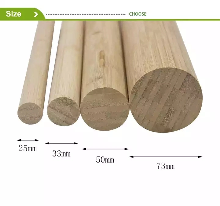 Commerce de gros pour le bricolage Craft bambou pôle ronde Round Bamboo Stick de matières premières